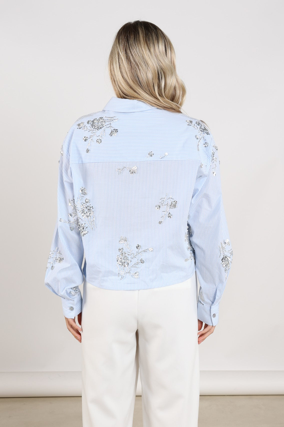 Adora Blouse Stripe | Cloudy/Offwhite