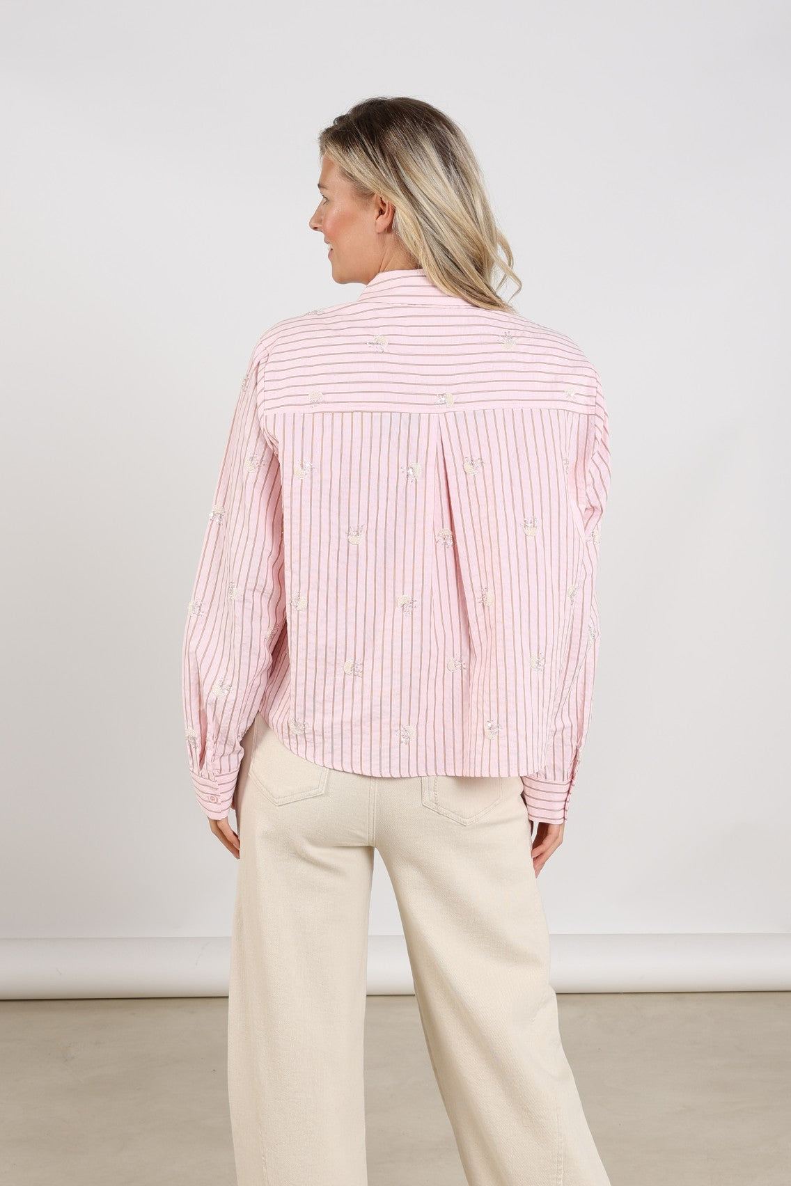 Nowi Blouse Stripe | Blush
