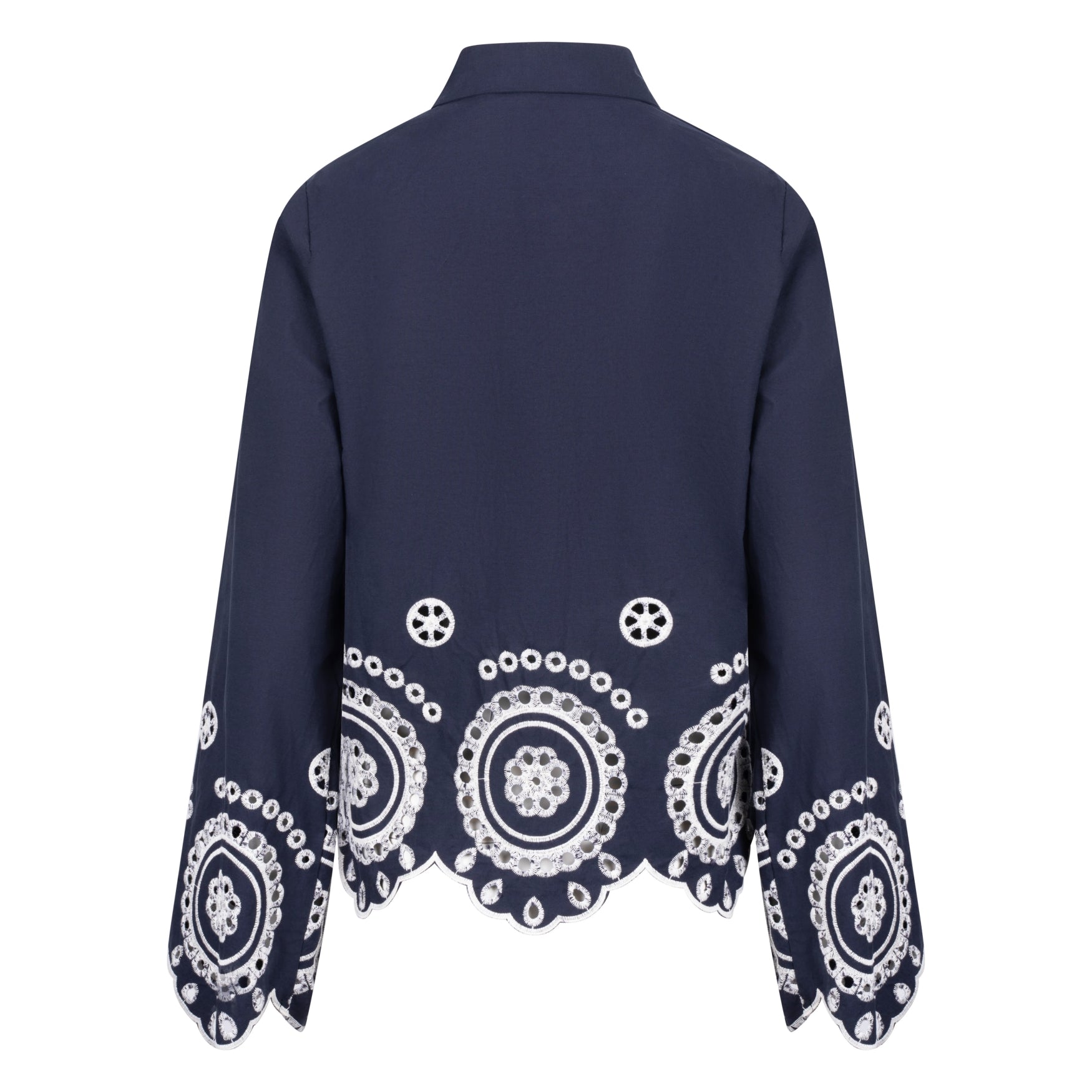 Anna Blouse Embroidery | Navy