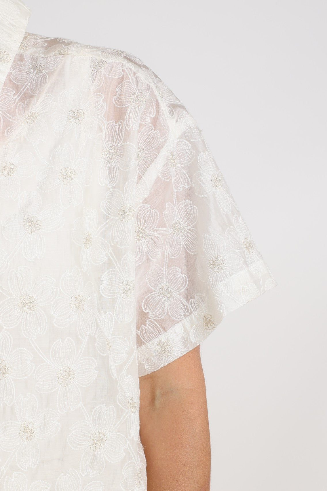 Britt Blouse Flower | Off White