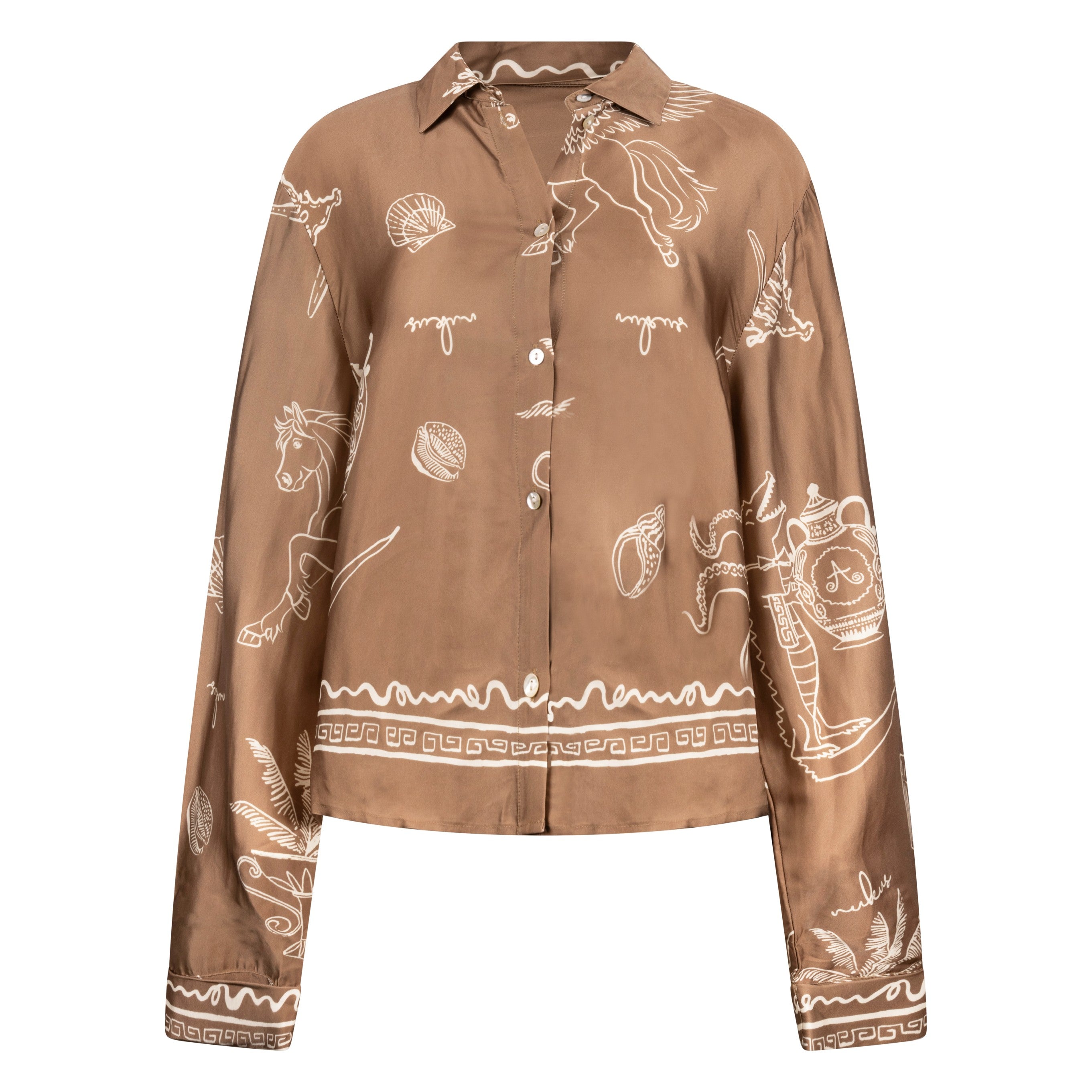 Nowi Blouse Print | Fango/Offwhite