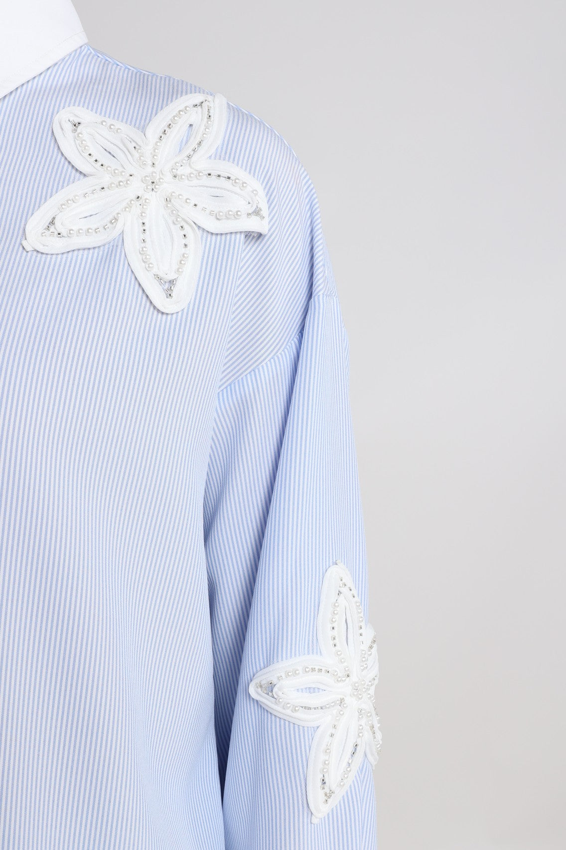 Tessa Blouse Stripe | Offwhite/Cloudy