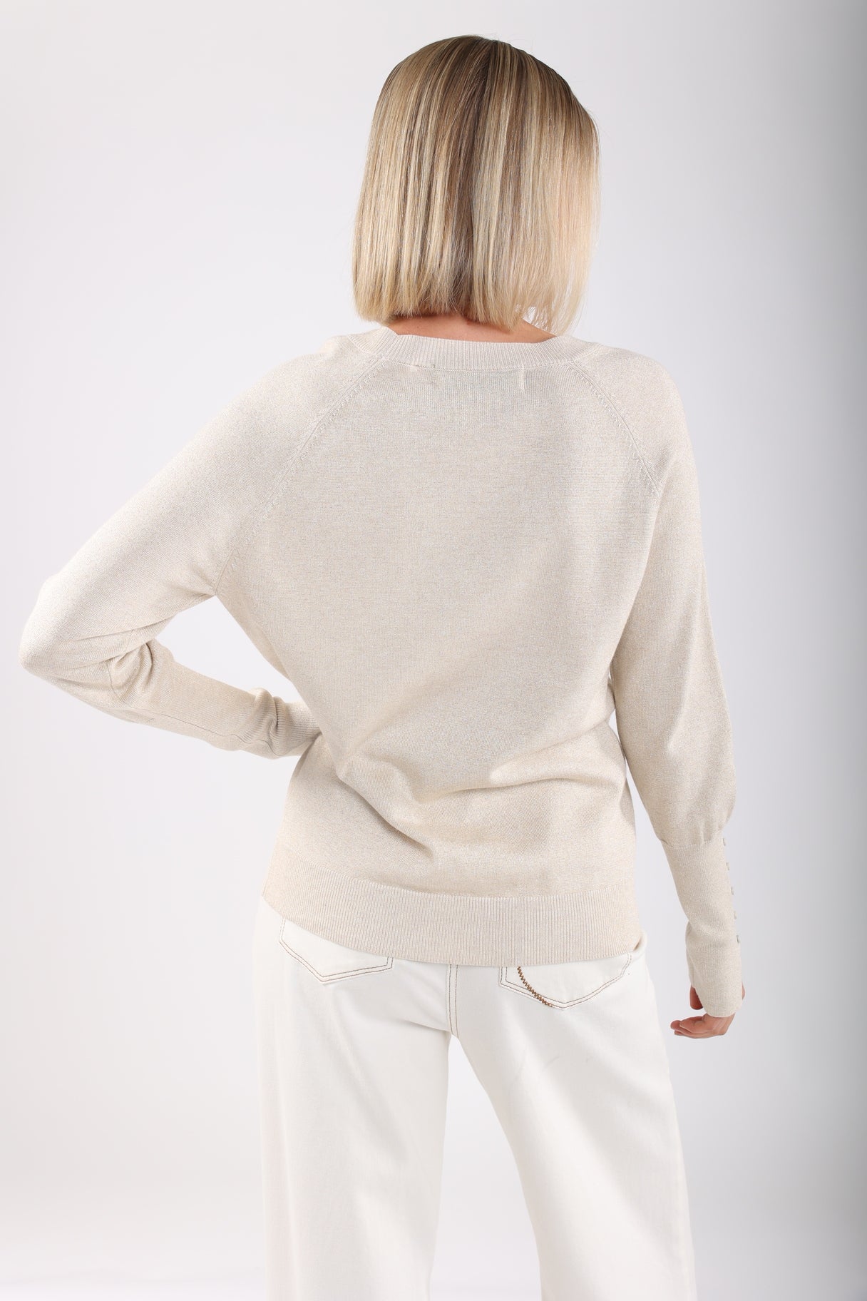 Belle Pullover Lurex | Sand