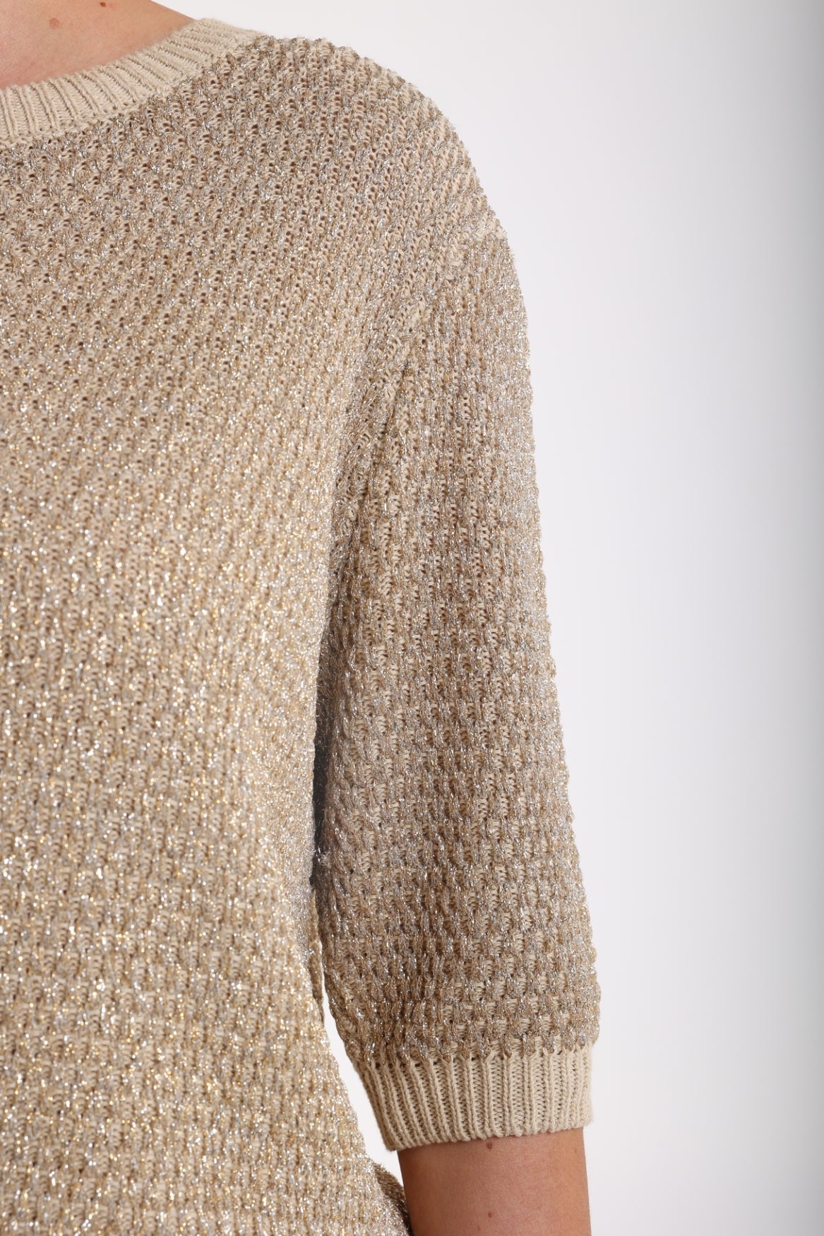 Allegra Pullover Lurex | Sand/ Gold