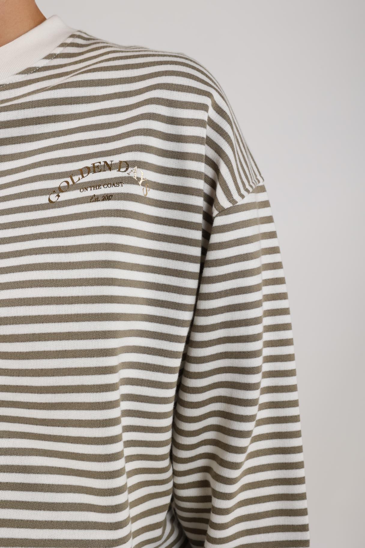 Patty Pullover Stripe | Offwhite/Army