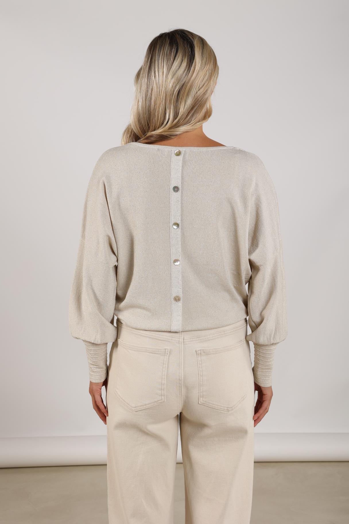 Jorien Pullover Lurex | Sand