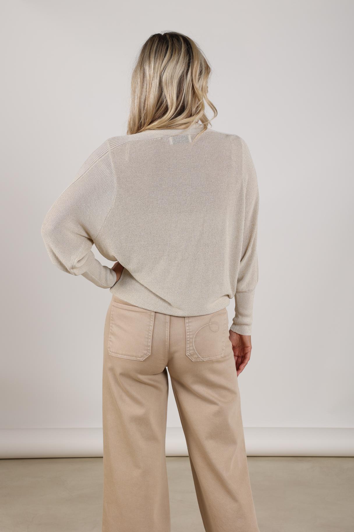 Whitney Pullover Lurex | Sand