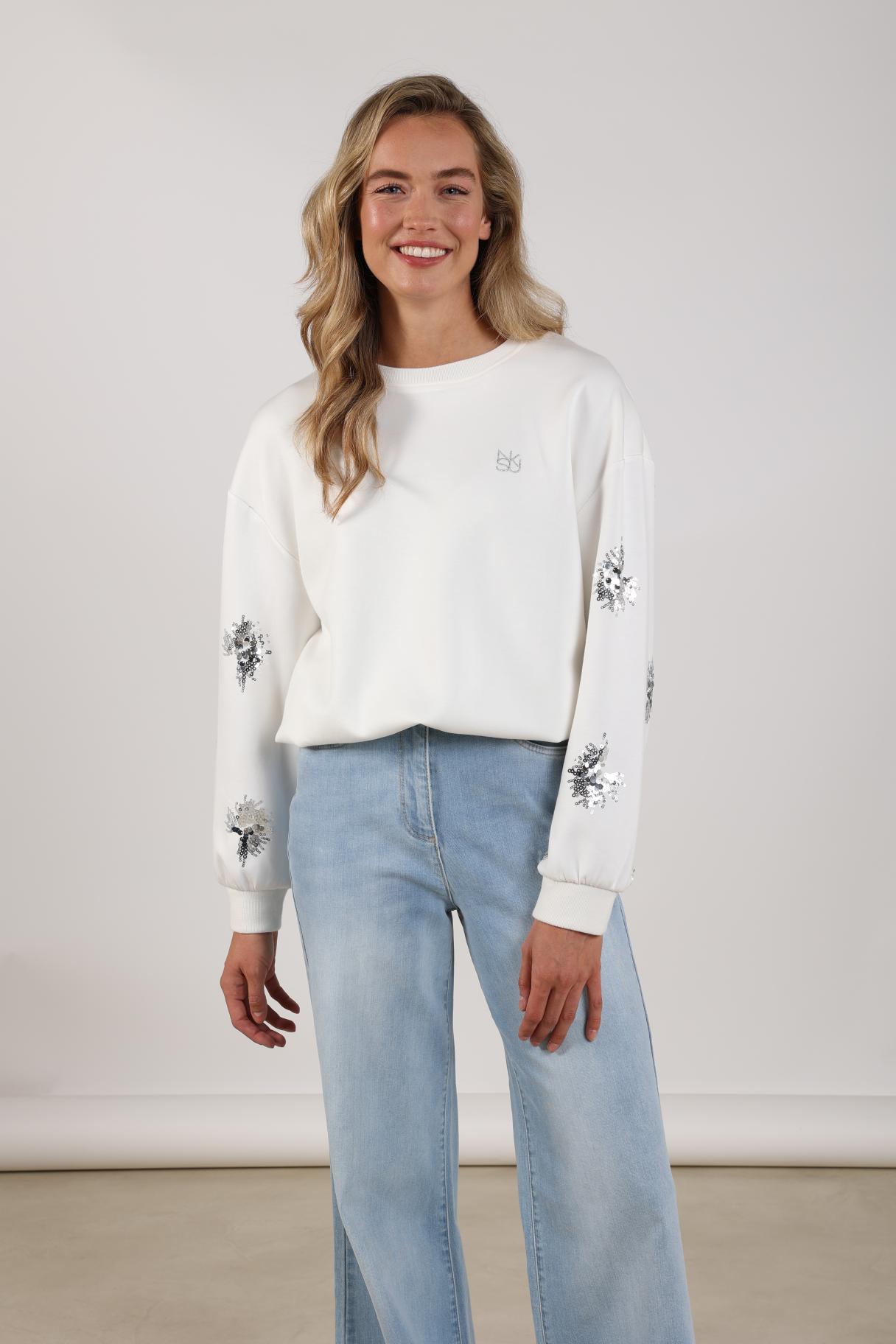 Suzanne Pullover Paillet | Off White