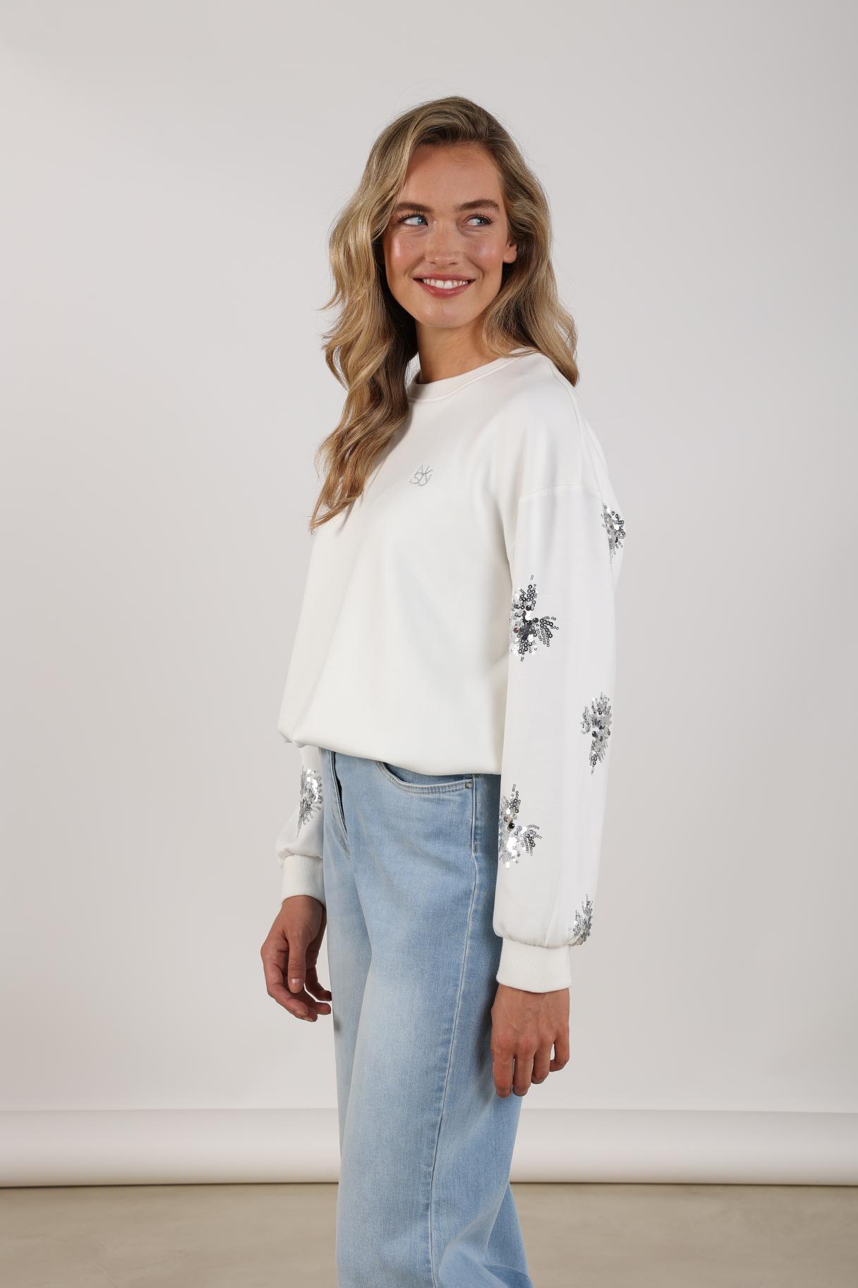 Suzanne Pullover Paillet | Off White