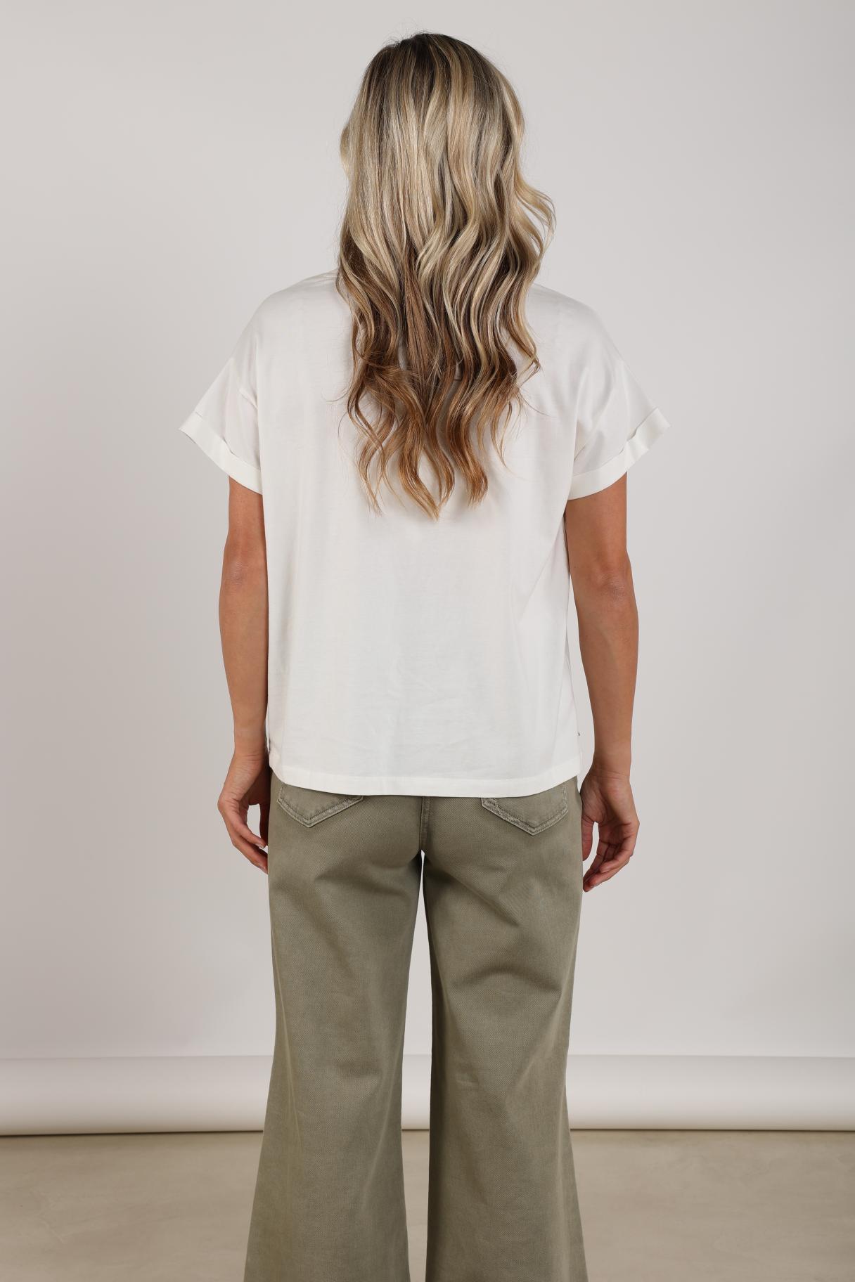 Sanne Shirt Golden Days | Offwhite/Army