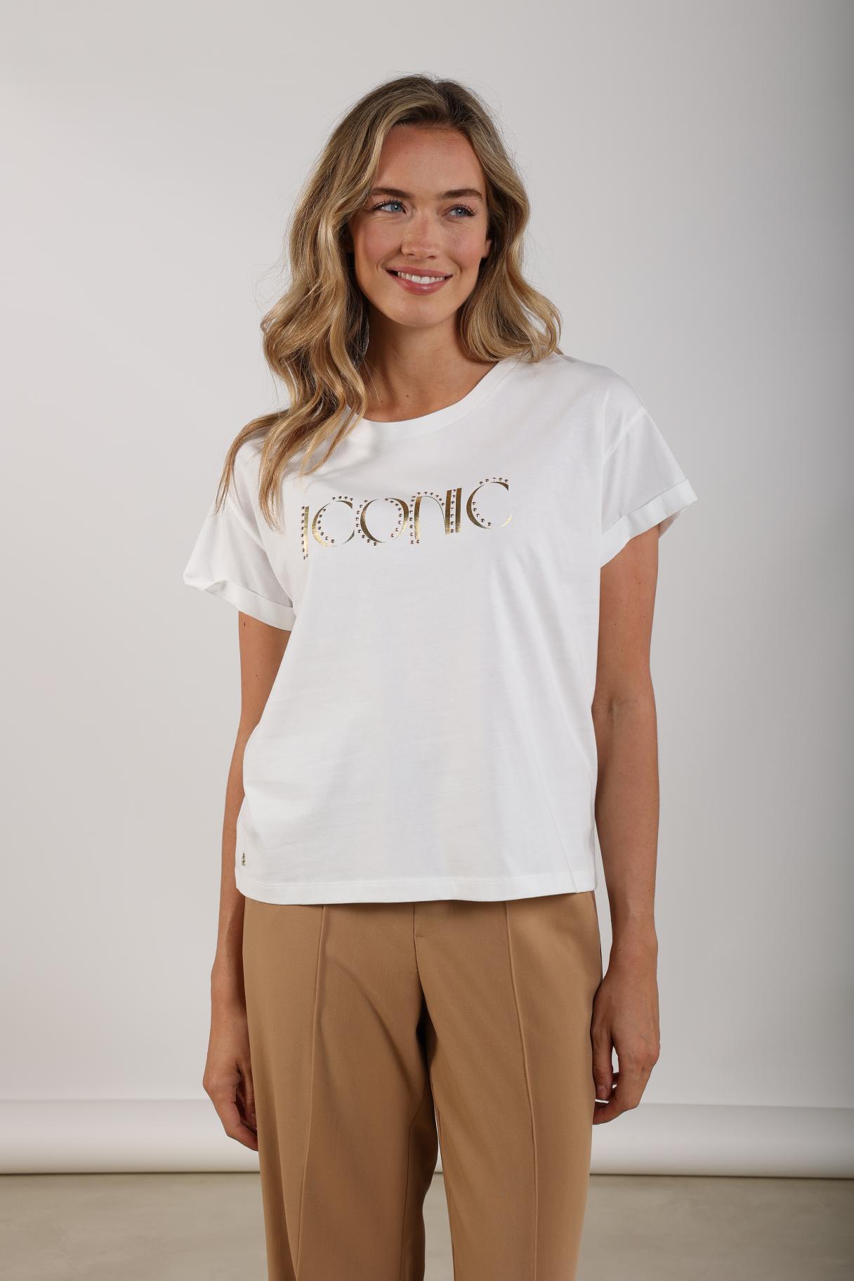Reese Shirt Iconic | Offwhite/Gold