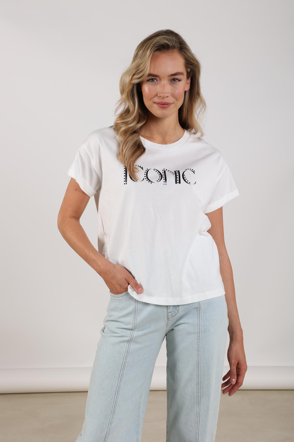 Reese Shirt Iconic | Offwhite/Navy