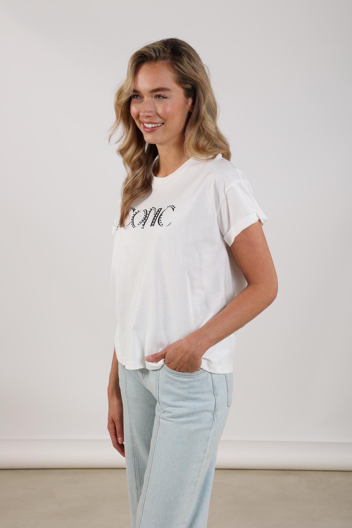 Reese Shirt Iconic | Offwhite/Navy