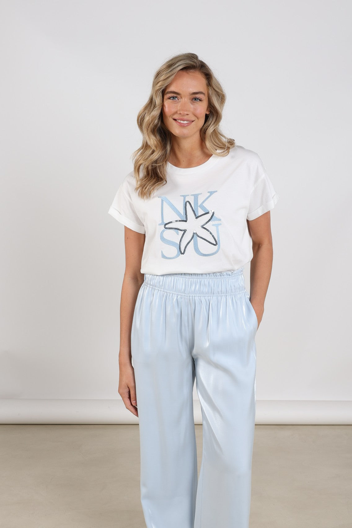 Claire Shirt | Offwhite/Cloudy