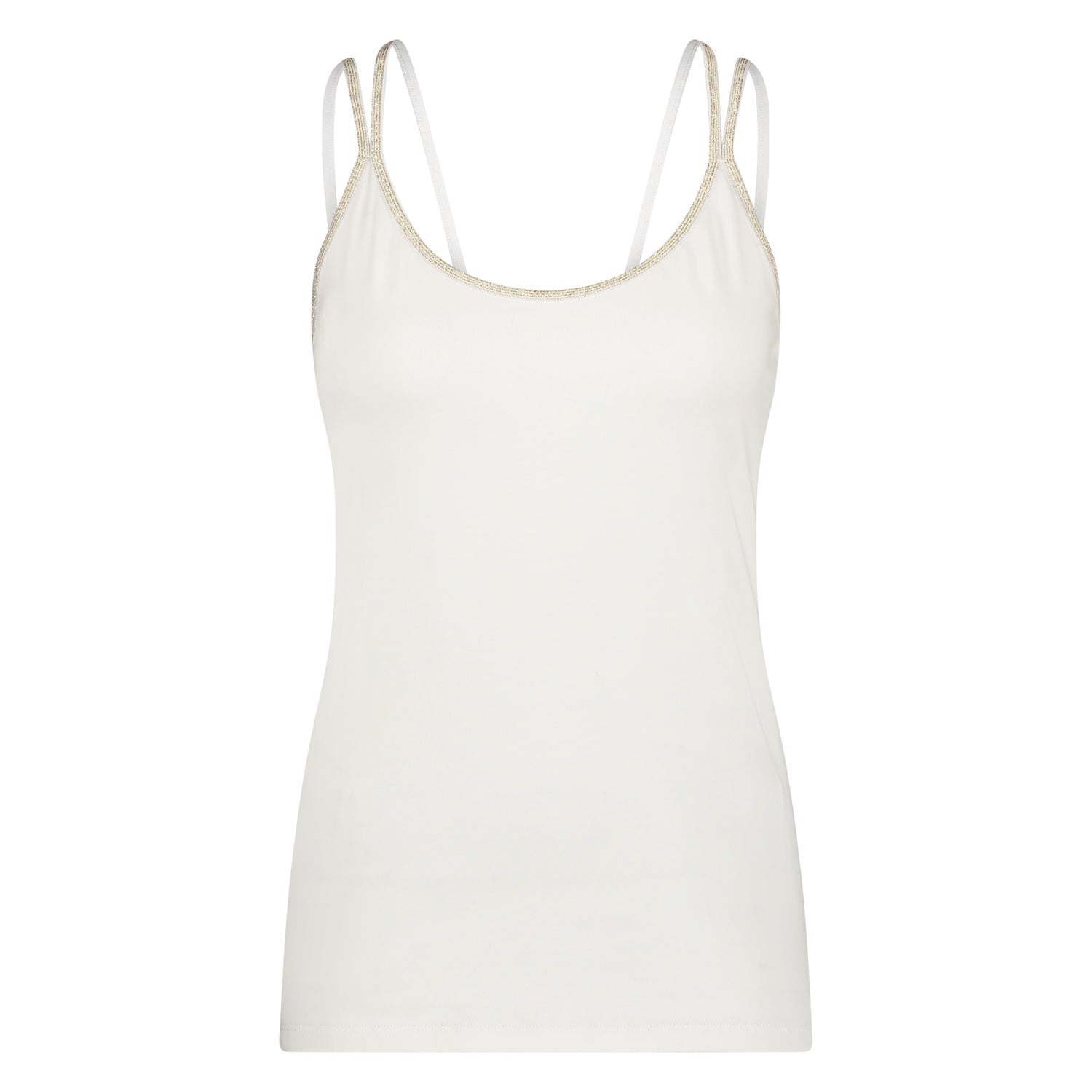 Carlijn Singlet | Offwhite/Gold