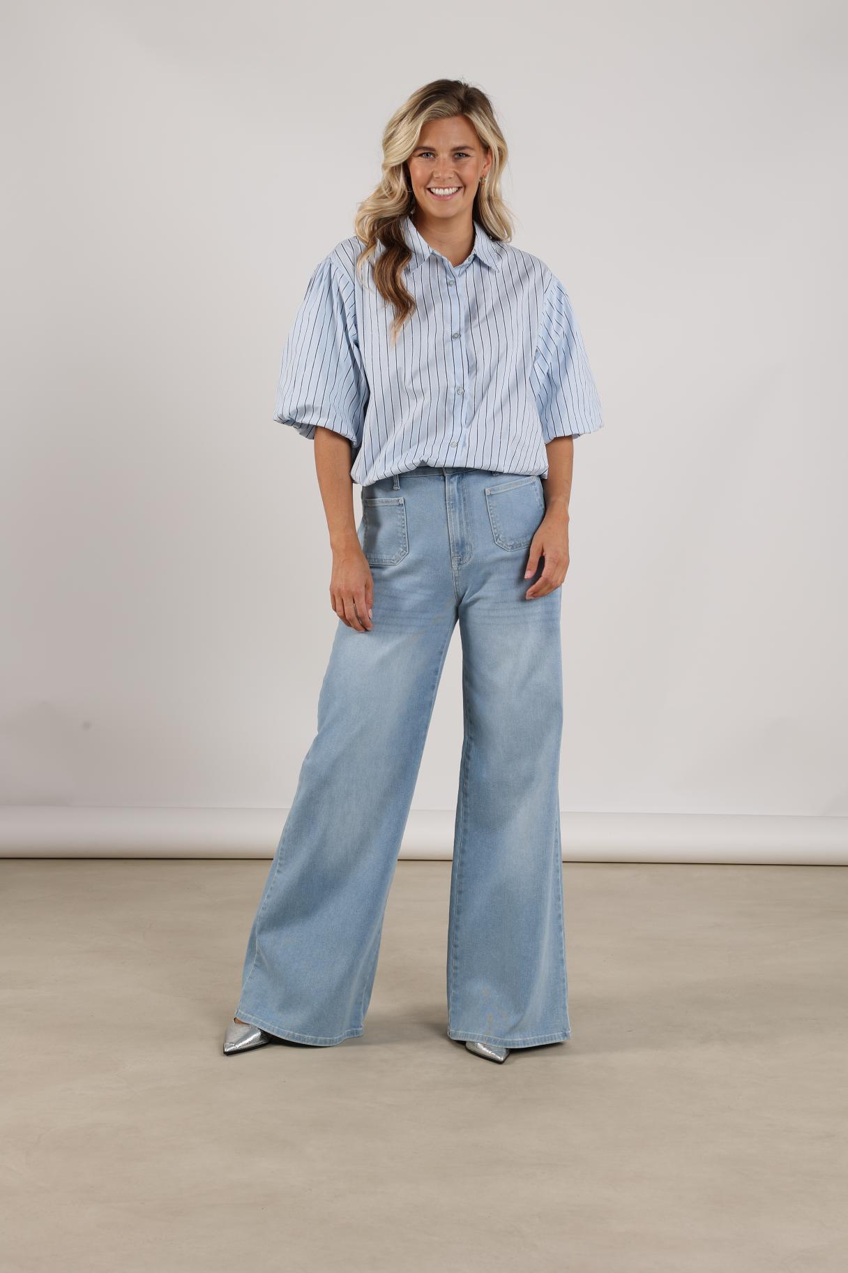 Scarlet Pants | Bleached Denim
