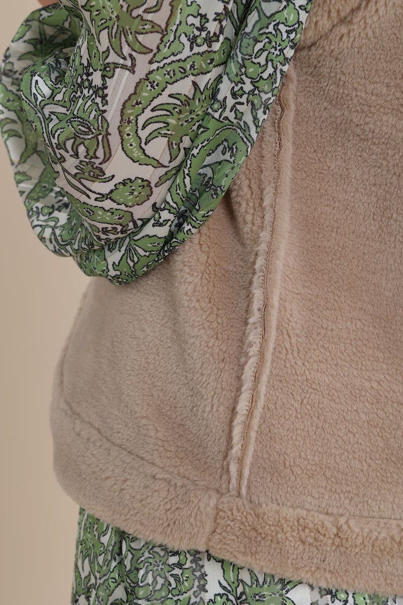 Elise Teddy Gilet Sand