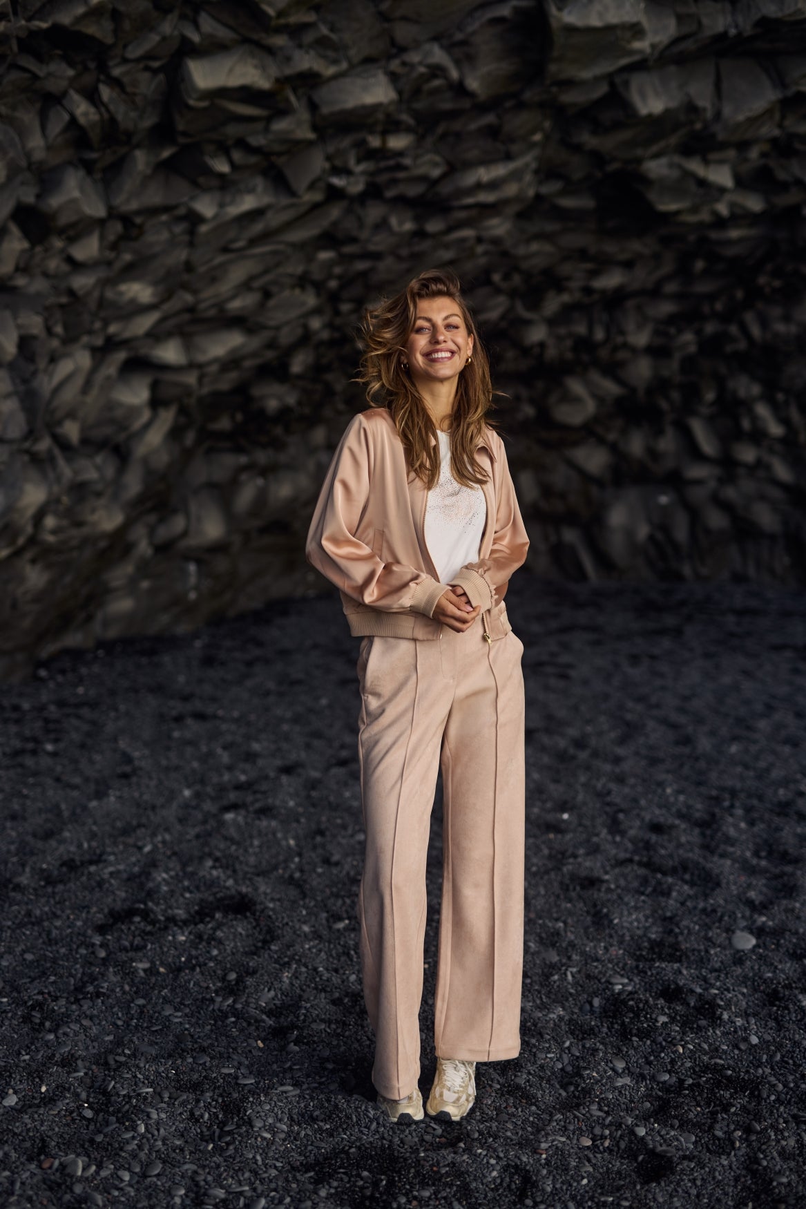 Jill Pants Suedine | Dusty Pink