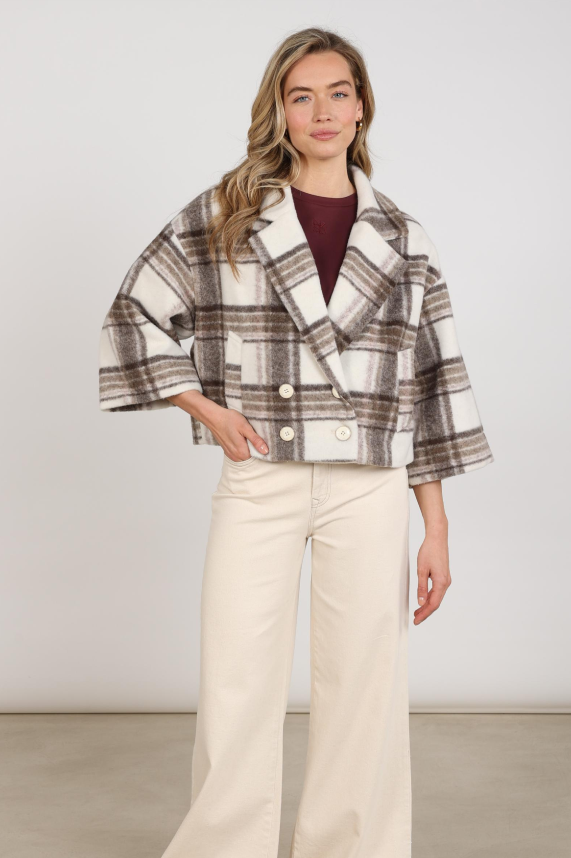 Danique Jacket | Offwhite/Taupe