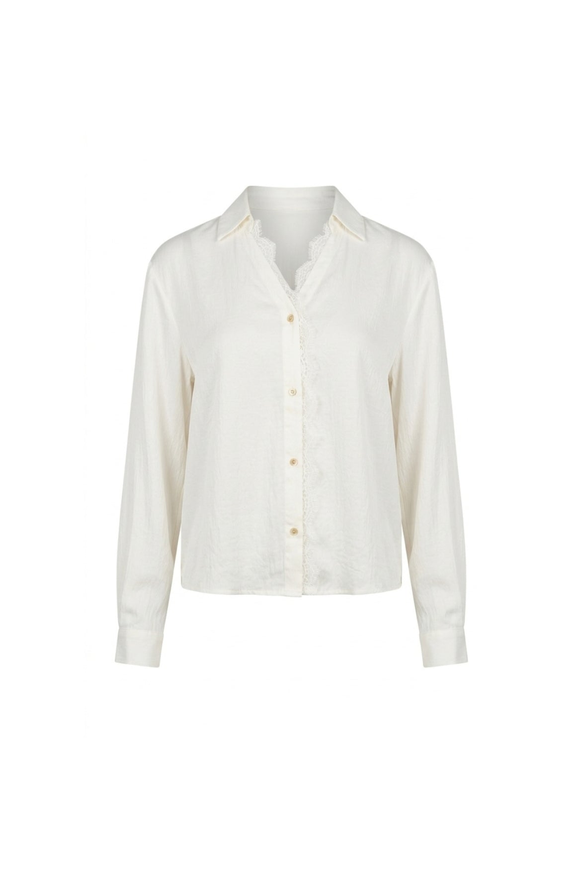 Anika Blouse Vneck Lace | Off White