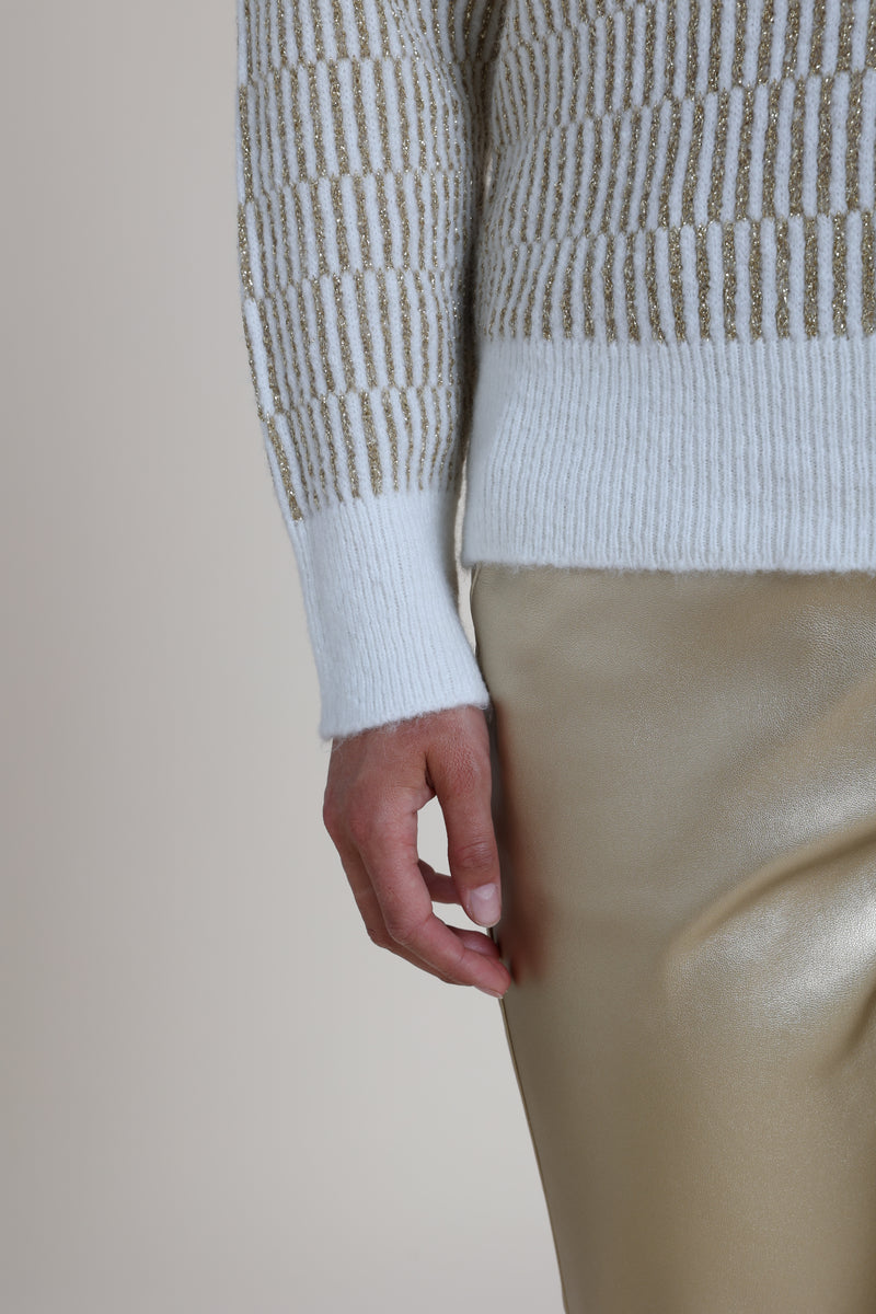 Patsy Pullover White/Gold