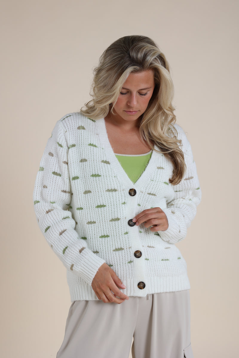Pina Cardigan White
