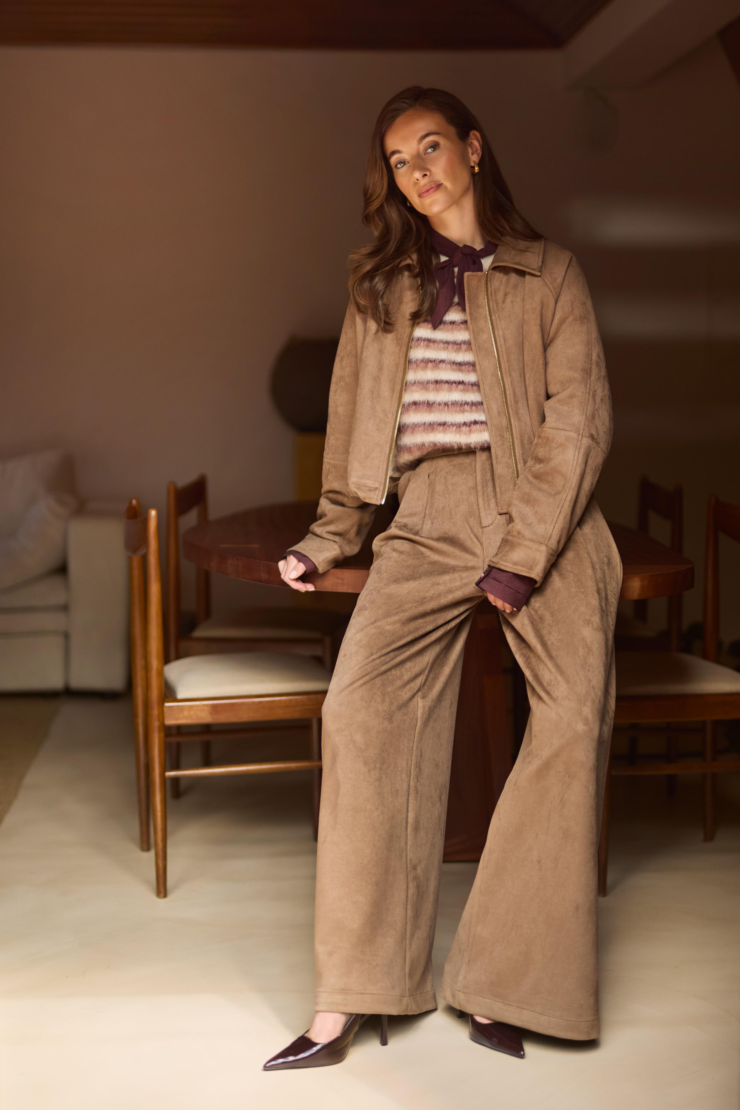 Bodine Pants Suede | Taupe