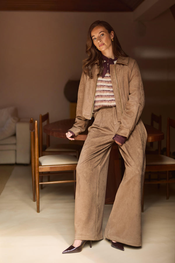 Bodine Pants Suede | Taupe