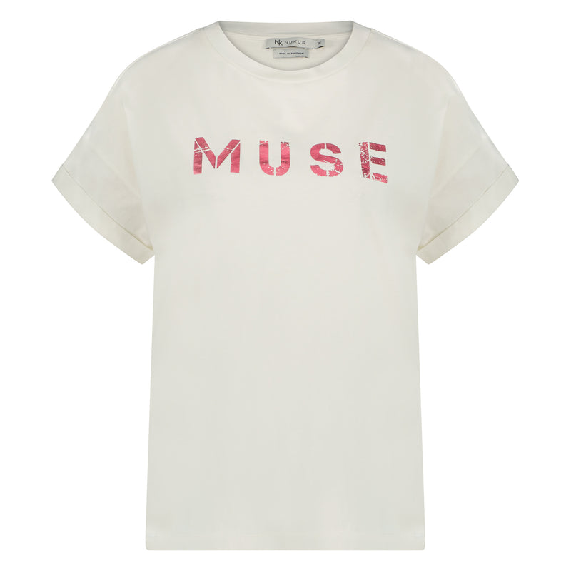 Muse Shirt Offwhite/Magenta