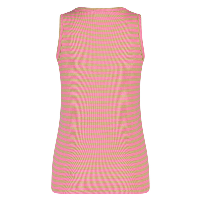 Stefania Singlet Striped Pink/Sand