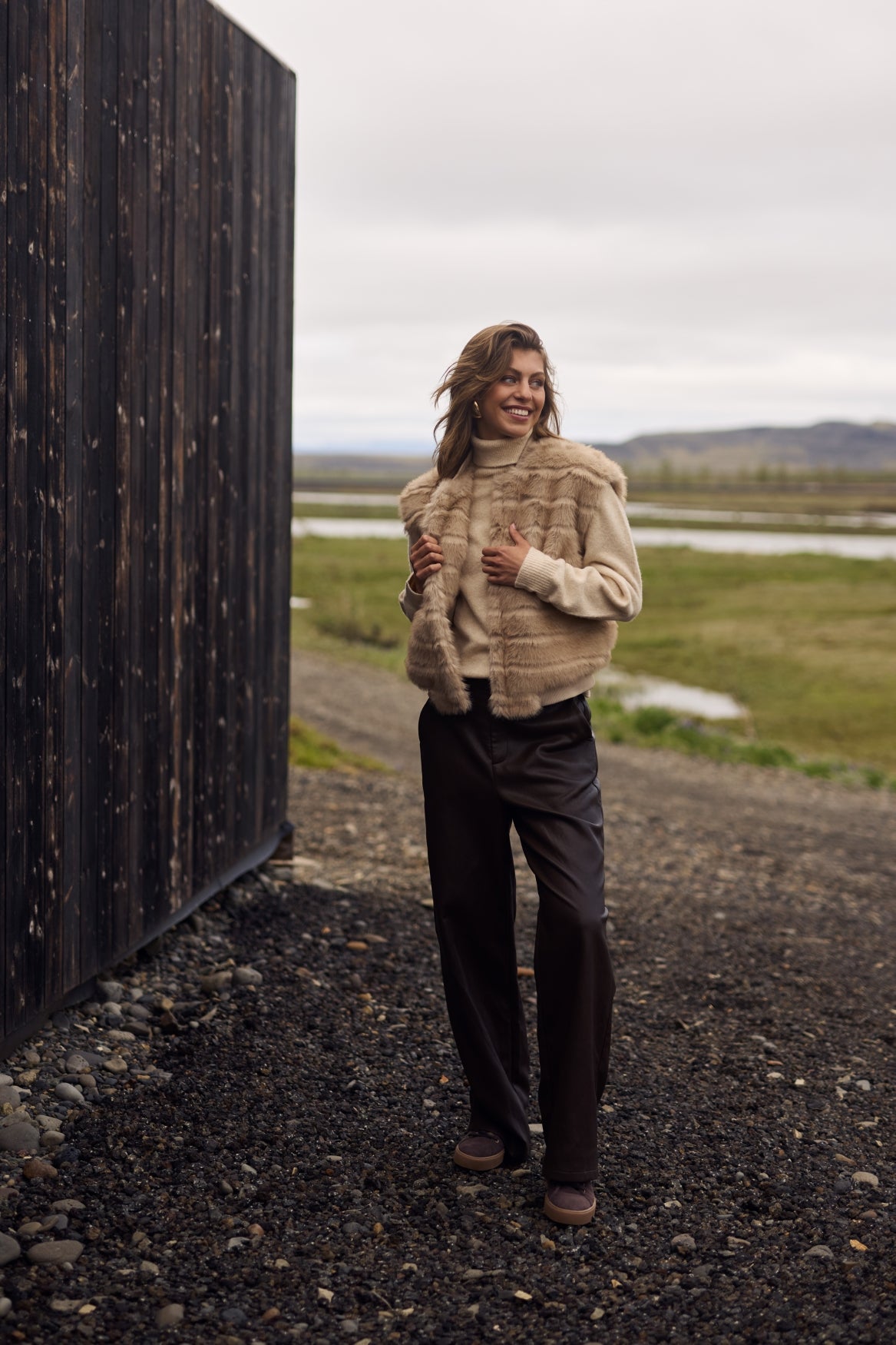 Billy Gilet Stripe | Sand